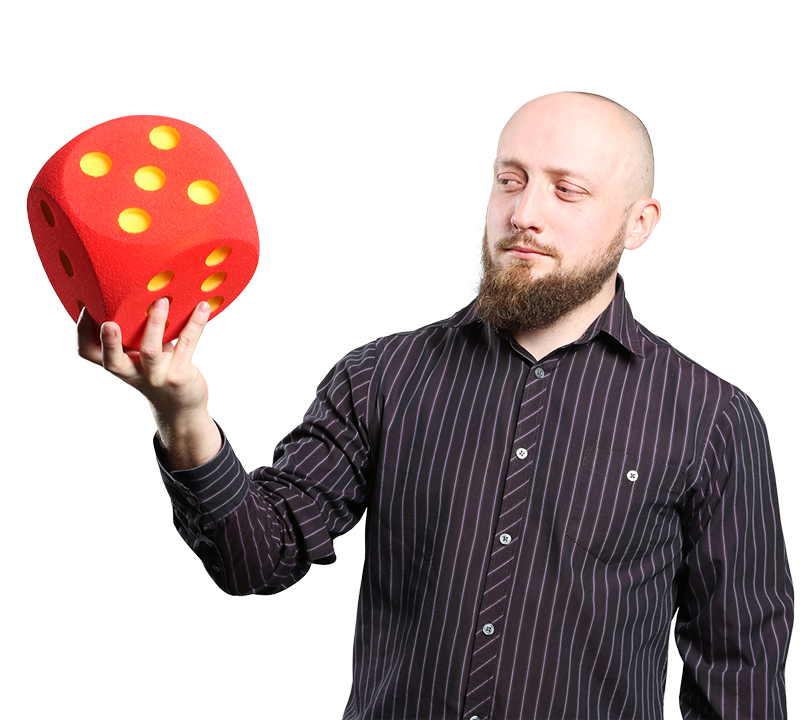 Michał Pająk z kostką
